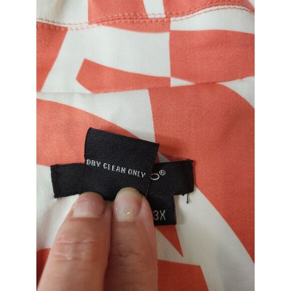 Sandro Sportswear Crop Jacket in Coral and‎ White Size 3X - Picture 8 of 8